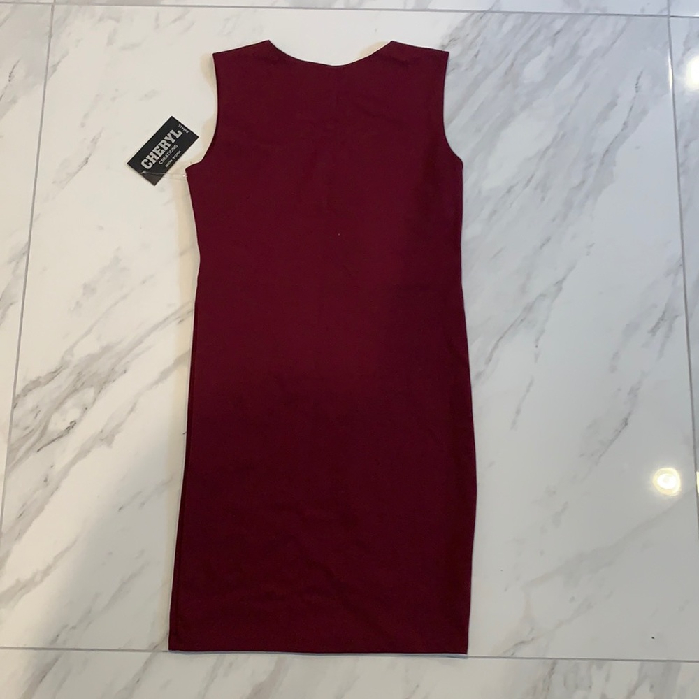Cheryl Creations size small woman’s maroon dress